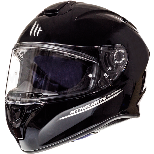 Casco MT Helmets FF106 Targo Solid A1 Negro Brillo