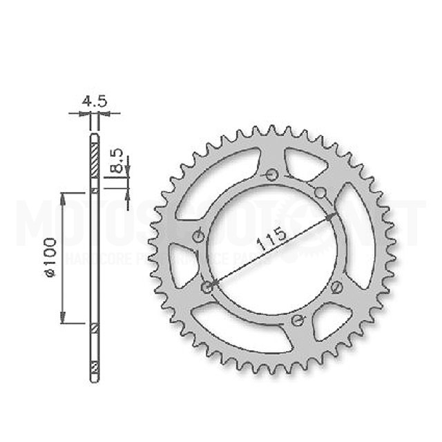 Couronne de transmission Beta / Gilera / MH step 420 IGM