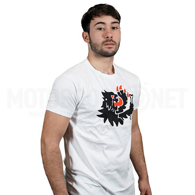 T-shirt Griffe Lion blanc Malossi