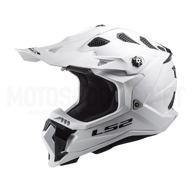 Casco cross LS2 MX700 subverter solid blanco