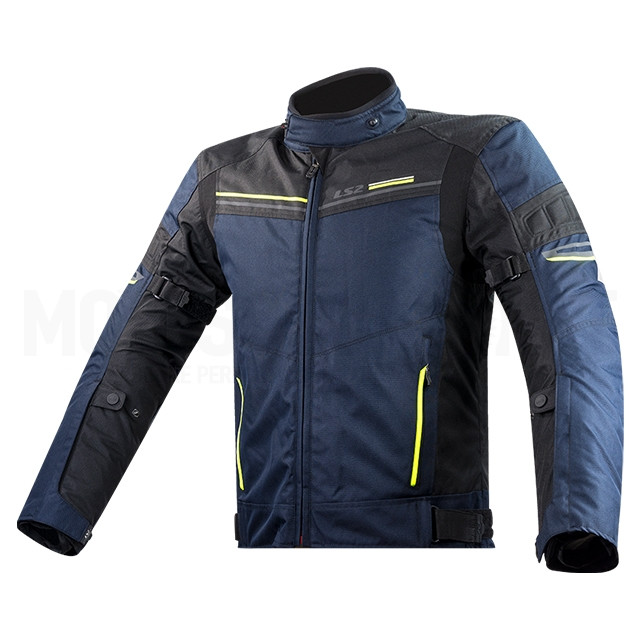 Chaqueta LS2 Shadow Hombre Azul / Negro / Amarillo Fluor ref: A-64070W0123