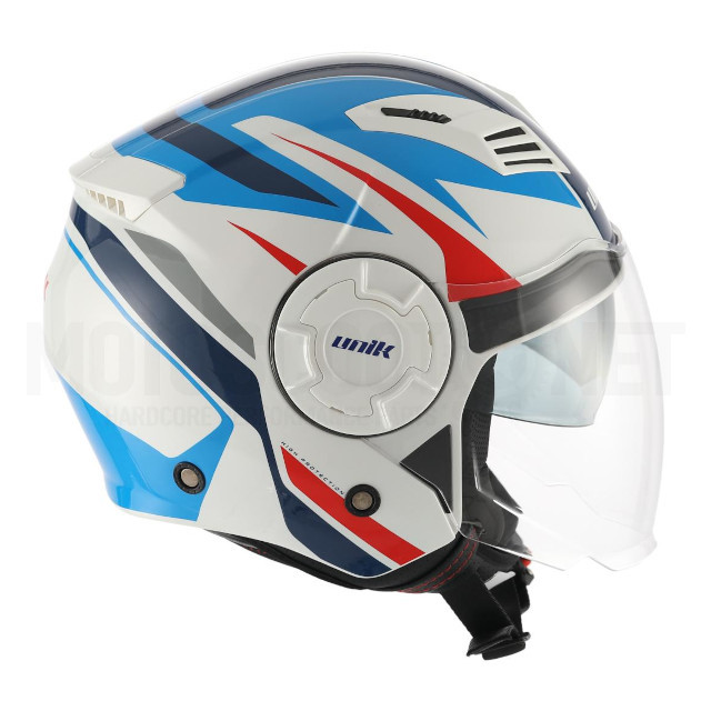 Casco Jet Unik Mercury DV U-16 Blanco/Azul/Rojo