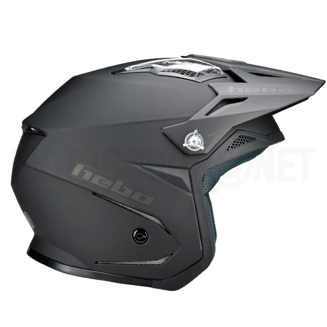 Casco trial Hebo Zone 5 Air MonoColor Negro Mate