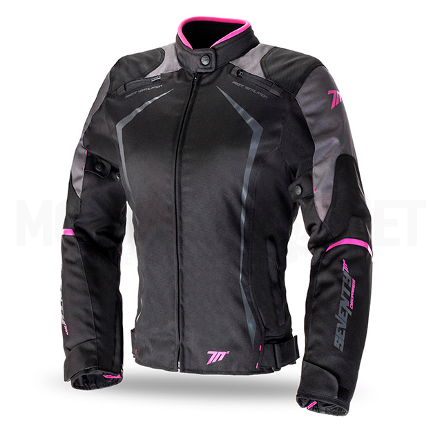 Chaqueta Seventy 70 SD-JR49 Invierno Racing Mujer Negra/Rosa