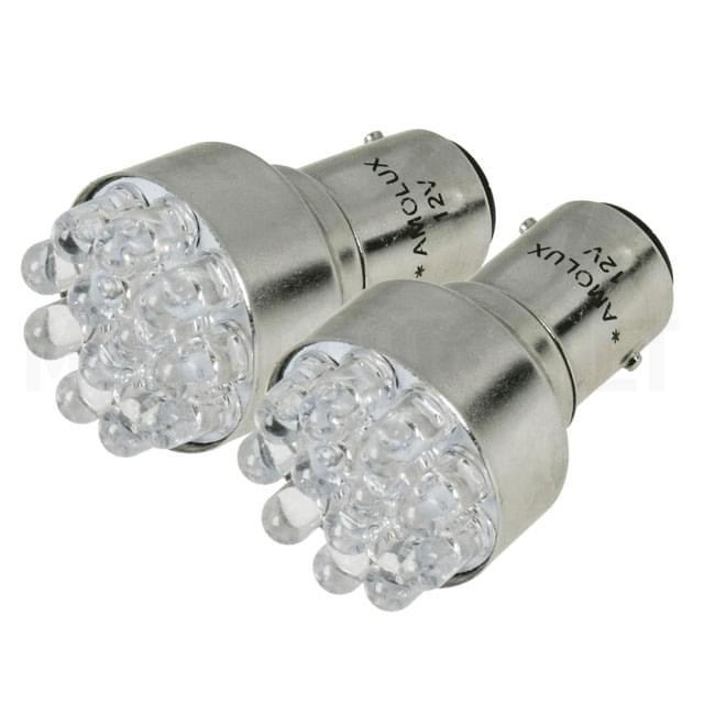 Ampoules LED Amolux, 12v BAU15s, feux clignotants (2 pcs.)