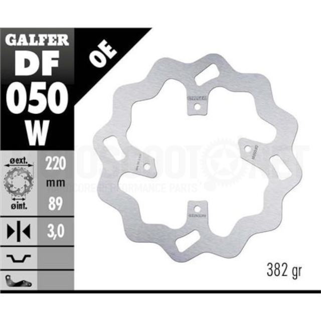 Disque de frein avant vague Honda CR 80 97-02 / 85 03-21 / CRF 150 07-21 Galfer