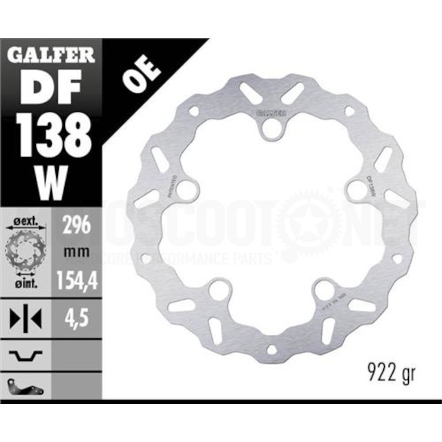 DF138W Disco de freno delantero Honda CB 125 R / CB 500 Galfer