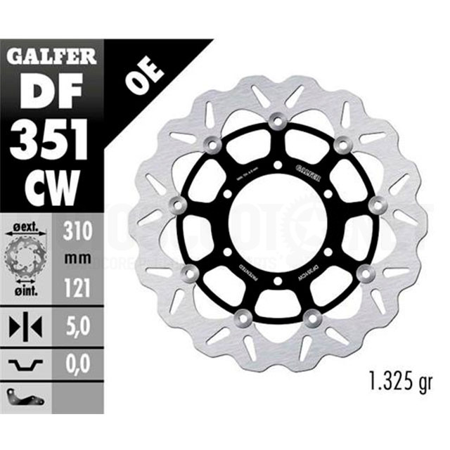 Disque de frein avant flottant vague Suzuki DL / GSF / GSR / GSX 650 Galfer