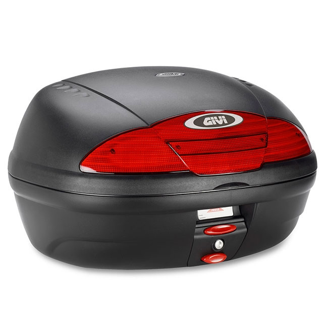 Top case Monolock E450 Simply II catadriptique rouge 45 Litres Givi - noir