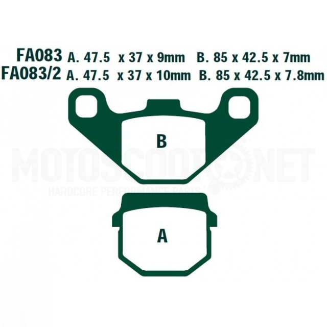 Plaquettes de frein Yamaha Versity 300 02-04 EBC - sintered R