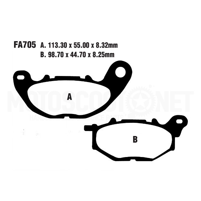 Plaquettes de frein avant Yamaha X-Max 125/300 19-23 EBC - organic