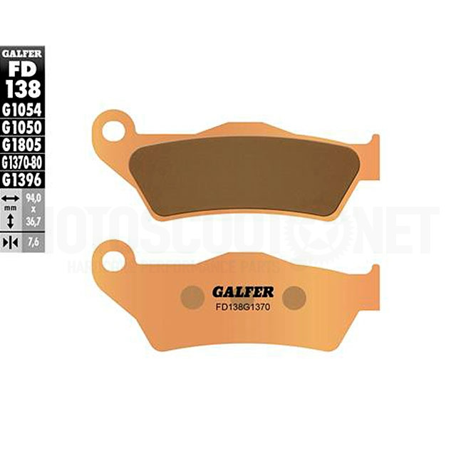 Plaquettes de frein Aprilia SX 125 08-13 Galfer - Sintered