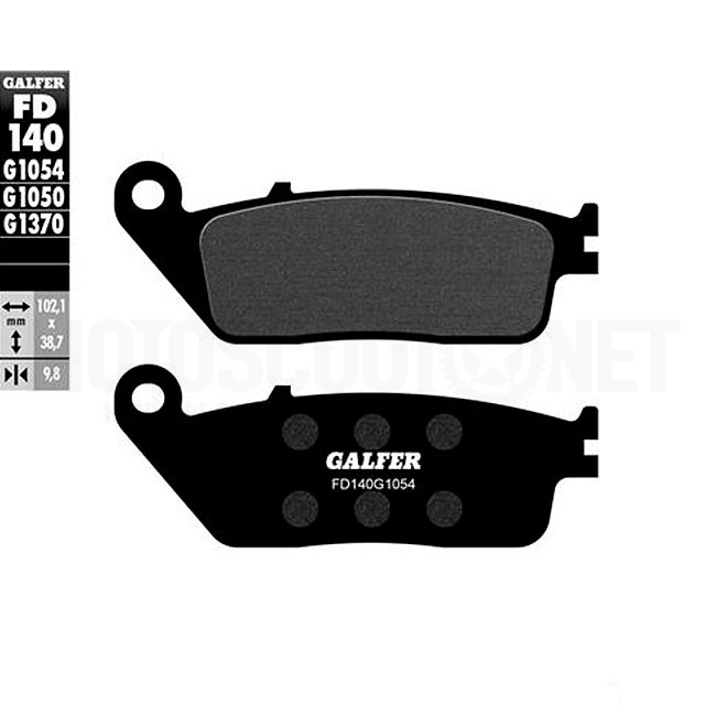 Plaquettes de frein Daelim Roadwin 125 R FI >2011 Galfer - semi-métal