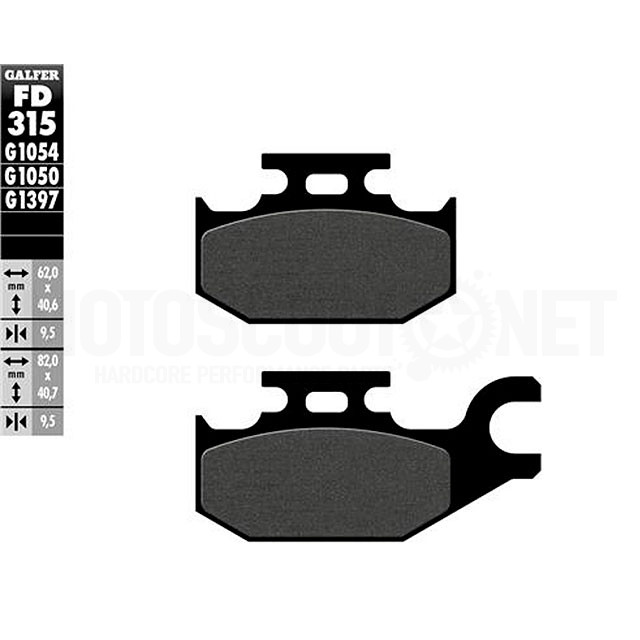 Plaquettes de frein Suzuki Burgman UH 125/200 Galfer - semi-métal