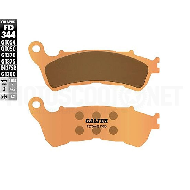 Plaquettes de frein Honda SH 300 07-15 Galfer - scooter fritté