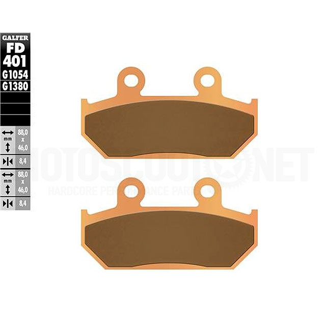 Plaquettes de frein Suzuki Burgman AN 650 >2002 Galfer - Sintered