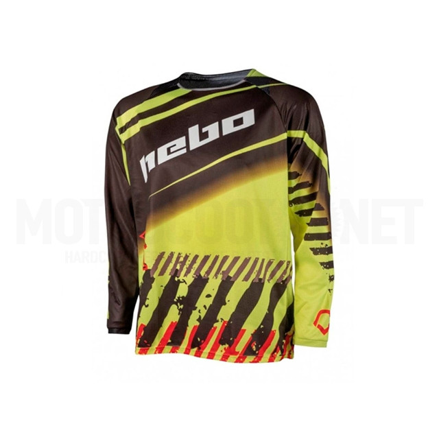 Camiseta Cross Junior Hebo Stratos Lima / Negro ref: A-HE2525LM