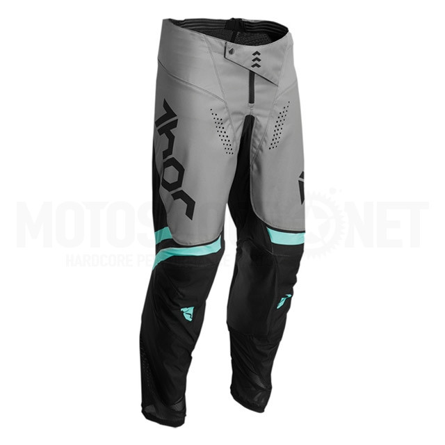 Pantalón Off-Road Infantil Thor Pulse Cube Negro/Aqua