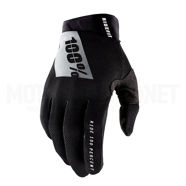 100% Gants Ridefit Motocross - Noir