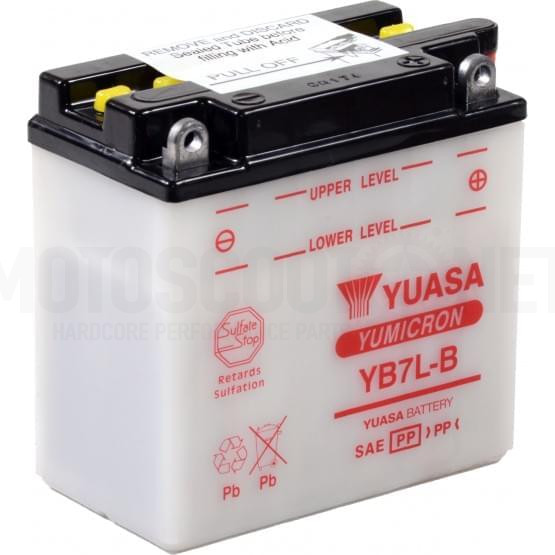 Batterie Yuasa YB7L-B avec acide