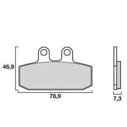 Plaquettes de frein avant Aprilia Sportcity 125/200/250/300 Brembo - Sintered