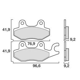 Plaquettes de frein Kymco Bet&amp;Win / Dink / Kymco Like 50/125 Brembo - frittées