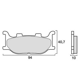 Plaquettes de frein avant Yamaha T-Max 04-07 / MBK Skyliner 250/400 Brembo - Sintered