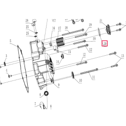 Joint torique couvercle filtre à huile Ø38,6x2,6 Pitbike moteur 190 Zongshen