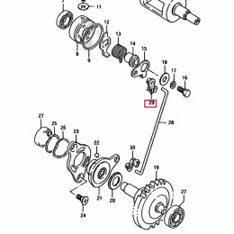 Douille de soupape d'échappement Suzuki RM 125/250 86-06