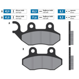 Plaquettes de frein avant Sym / Peugeot For Race Polini - organic