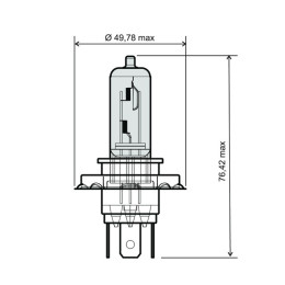 Ampoule halogène H4 12V 35/35W Vespa Vespa PX disco RMS