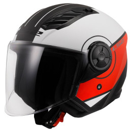 Jet Helmet LS2 OF616 Airflow II Cover blanc mat-rouge