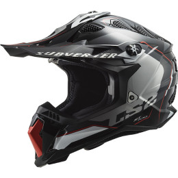 Casque de cross-country LS2 MX700 Subverter EVO II arqué noir-argenté