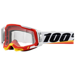 Lunettes de protection tout-terrain 100% Racecraft 2 Arsham rouge - oculaire transparent