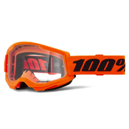 Lunettes de protection 100% Strata 2 orange néon - oculaire transparent