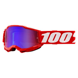 Lunettes Offroad 100% Accuri 2 Kids neon red - mirror glass red