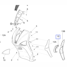 Boomerang avant gauche Piaggio Liberty 125/150