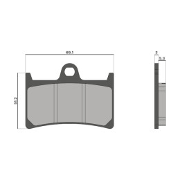 Plaquettes de frein avant Yamaha T-Max 530-560 ie Malossi - Organic