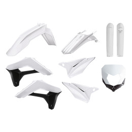 Kit plastique Sherco SE-R/SEF-R avec fourche et visières 17-22 Polisport - blanc