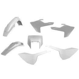 Kit plastique TE125/250/300 FE250/350/450 avec écran facial 17-19 Polisport - blanc