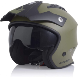 Casque de trial Acerbis Jet Aria - vert militaire