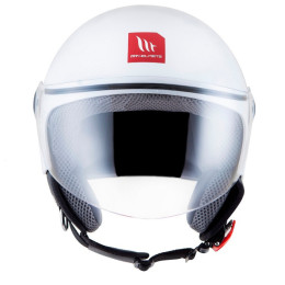 Casque Jet MT Helmets Street S Solid A0 - blanc brillant