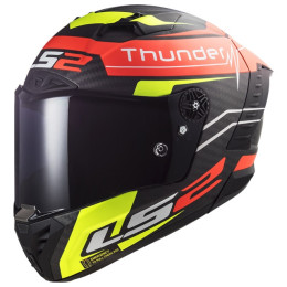 Casque intégral LS2 FF805 Thunder C Black Attack rouge mat - jaune fluorescent