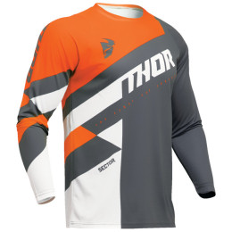 Kids Off-Road Thor Sector Checker T-Shirt gris-orange