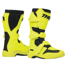 Bottes tout-terrain pour enfants Thor Blitz XR noir-jaune fluo