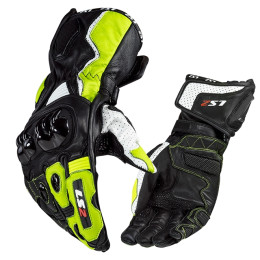 Gants de course LS2 Swift Jaune fluorescent-Noir