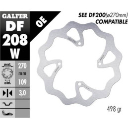 Disque de frein avant vague Kawasaki KXF 250 / 450 15-21 Galfer