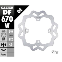 Disque de frein arrière vague Beta RR 250/350/400/450/498/525 Galfer