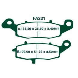 Plaquettes de frein Suzuki DL V-Strom 650 &gt;2004 EBC semi-filtré EBC