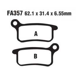 Husqvarna CR / TC 65 &gt;2012 Plaquettes de frein EBC - frittées